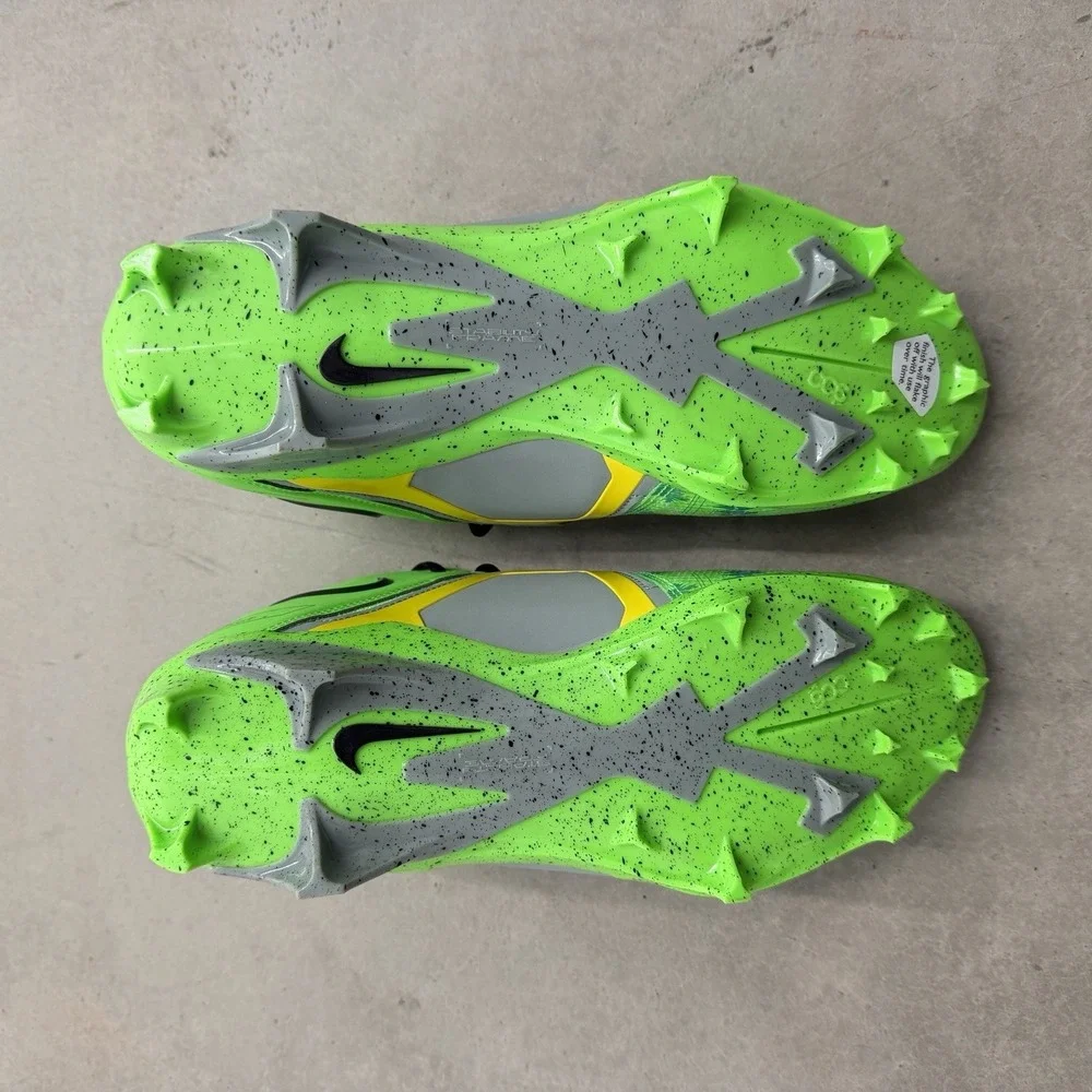 Nike Alpha Menace Pro 3 Men Size 11.5 Razor Sharp Cuts  Green Football Cleats